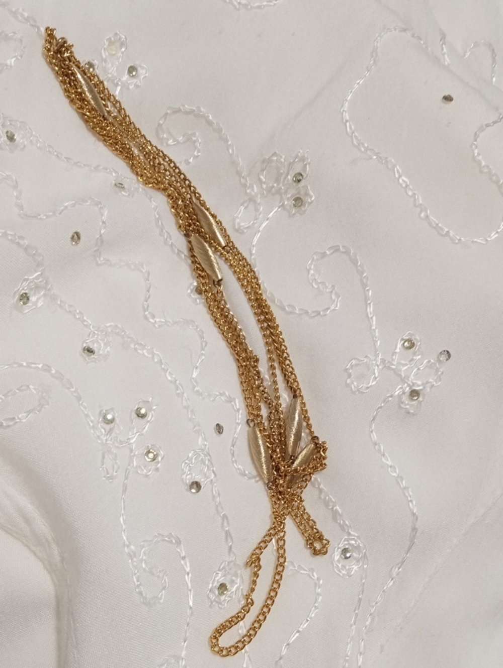 Gold Multi-Strand Chain Necklace